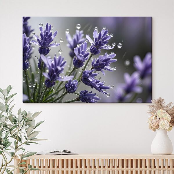 Zarte Blüten von Tropfen geküsst Wandbilder Zarte Blüten von Tropfen geküsst