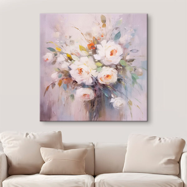 Malerei von weißen Blumen Wandbilder Malerei von weißen Blumen