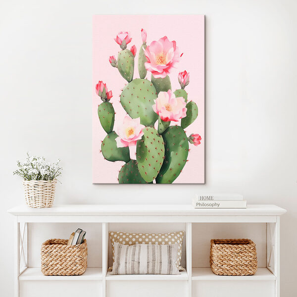 Kaktus mit rosa Blüten Wandbilder Kaktus mit rosa Blüten