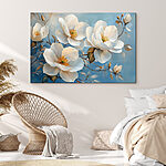 Wandbilder Malerei von weißen Blumen