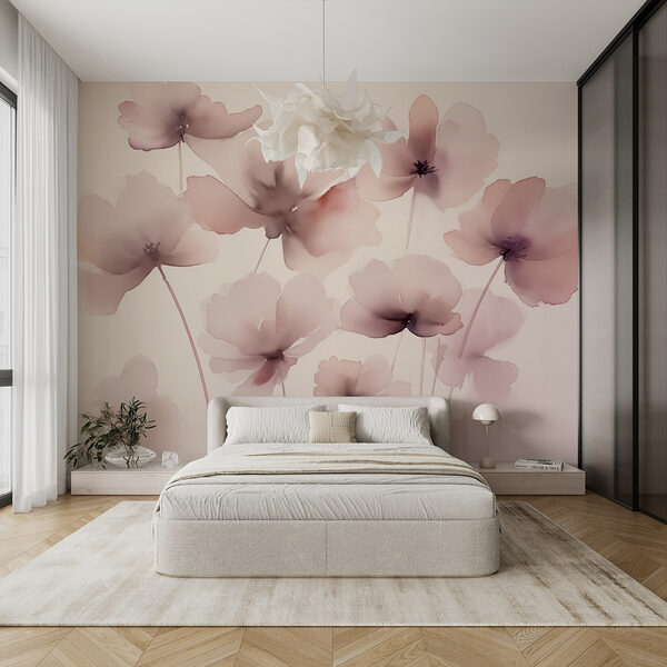 Gruppe von Blumen auf einem weißen Hintergrund Fototapeten Gruppe von Blumen auf einem weißen Hintergrund