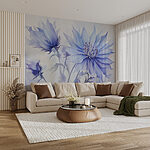 Fototapeten Zarte Blüten in sanften Farbtönen