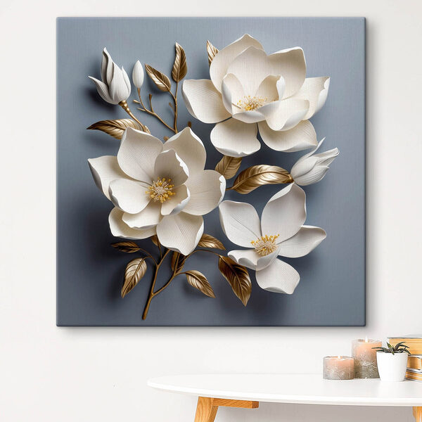 Elegante florale Reliefkomposition kunstvoll dargestellt Wandbilder Elegante florale Reliefkomposition kunstvoll dargestellt