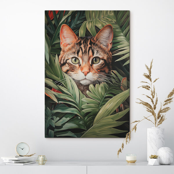 Katze im Dschungel Wandbilder Katze im Dschungel