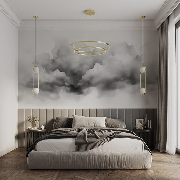 Schwarze und weiße Wolke Fototapeten Schwarze und weiße Wolke