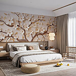 Fototapeten Baum mit Blumen darauf