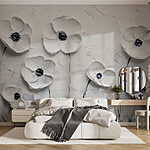 Fototapeten Malerei von weißen Blumen