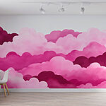 Fototapeten Rosa Wolken am Himmel