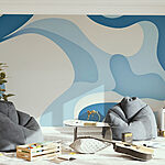 Fototapeten Blauer und weißer Hintergrund