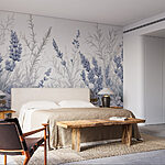 Fototapeten Zarte Blautöne in blumiger Harmonie