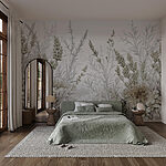 Fototapeten Gelassenes botanisches Arrangement in gedeckten Tönen