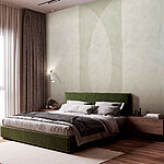 Fototapeten Weiße und graue Tapete mit einem Muster