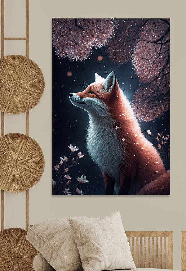 Fuchs schaut in den Himmel Wandbilder Fuchs schaut in den Himmel