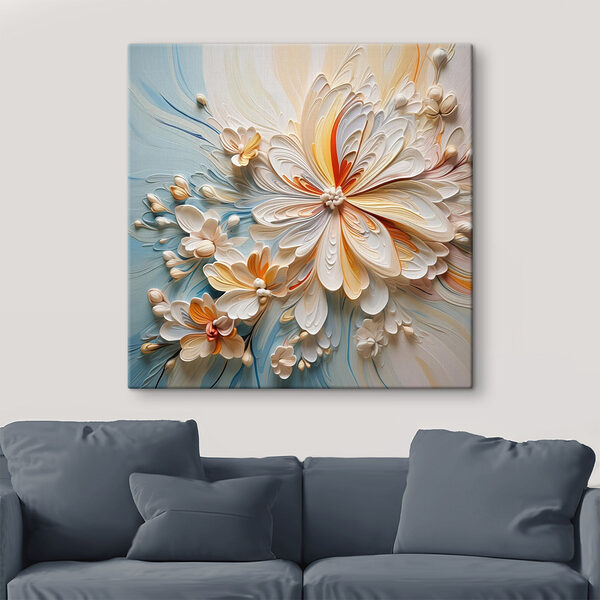 Zarte florale Kunstwerke in sanften Farbtönen Wandbilder Zarte florale Kunstwerke in sanften Farbtönen