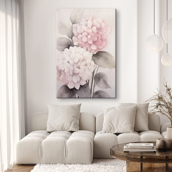 Gemälde mit rosa Blumen Wandbilder Gemälde mit rosa Blumen