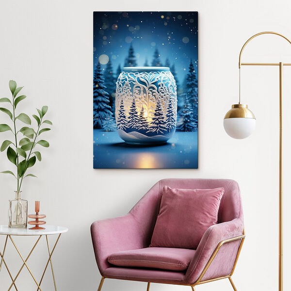 Kerzenständer mit Bäumen im Hintergrund Wandbilder Kerzenständer mit Bäumen im Hintergrund