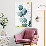 Wandbilder Von der Natur inspiriertes Blattdesign in Aquarellfarben.