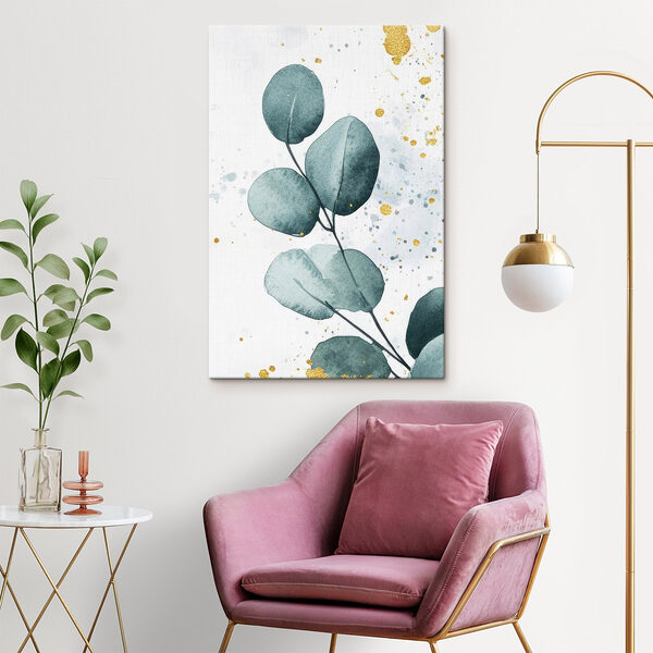 Von der Natur inspiriertes Blattdesign in Aquarellfarben Wandbilder Von der Natur inspiriertes Blattdesign in Aquarellfarben