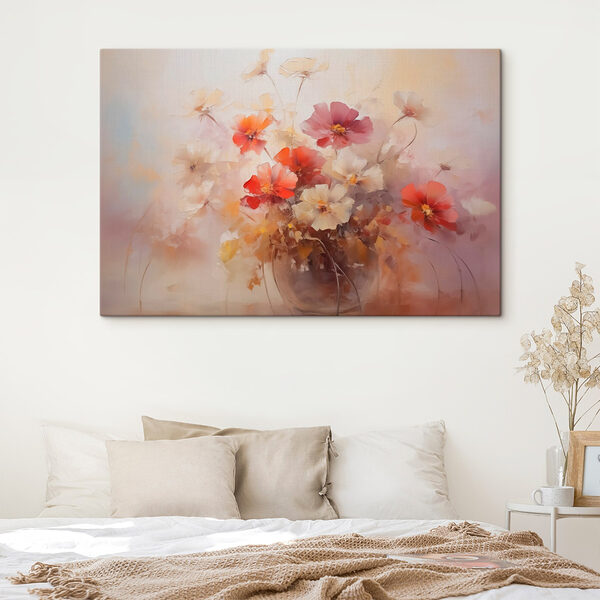Gemälde von Blumen in einer Glasvase Wandbilder Gemälde von Blumen in einer Glasvase