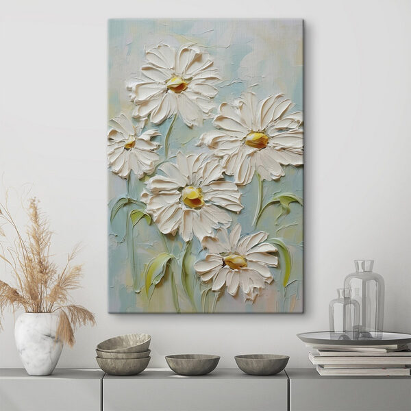 Malerei von weißen Blumen Wandbilder Malerei von weißen Blumen