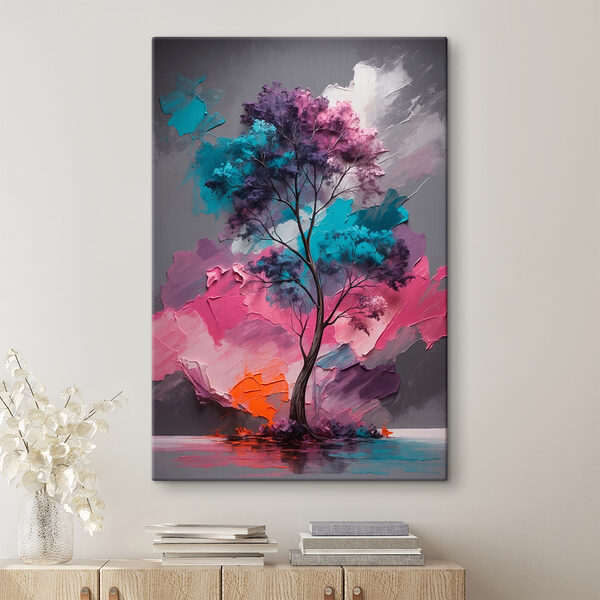 Malerei eines Baumes mit verschiedenen Farben Wandbilder Malerei eines Baumes mit verschiedenen Farben