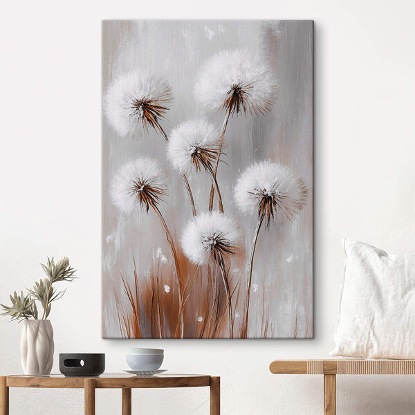Gruppe von weißen flauschigen Blumen Wandbilder Gruppe von weißen flauschigen Blumen