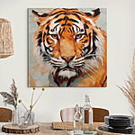Wandbilder Tiger mit einer Glasscherbe