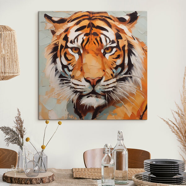 Tiger mit einer Glasscherbe Wandbilder Tiger mit einer Glasscherbe