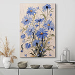 Wandbilder Malerei von blauen Blumen