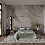 Fototapeten Sanfte Farbtöne von tropischem Laub