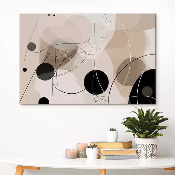 Schwarze und weiße Kreise und Linien Wandbilder Schwarze und weiße Kreise und Linien