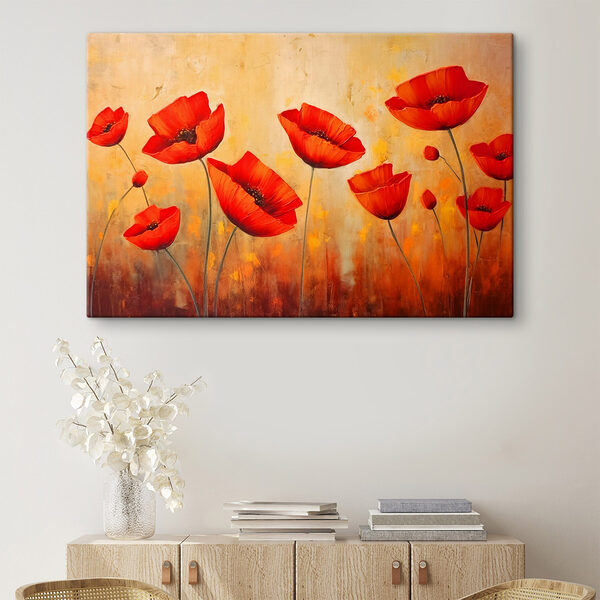 Malerei von roten Blumen Wandbilder Malerei von roten Blumen