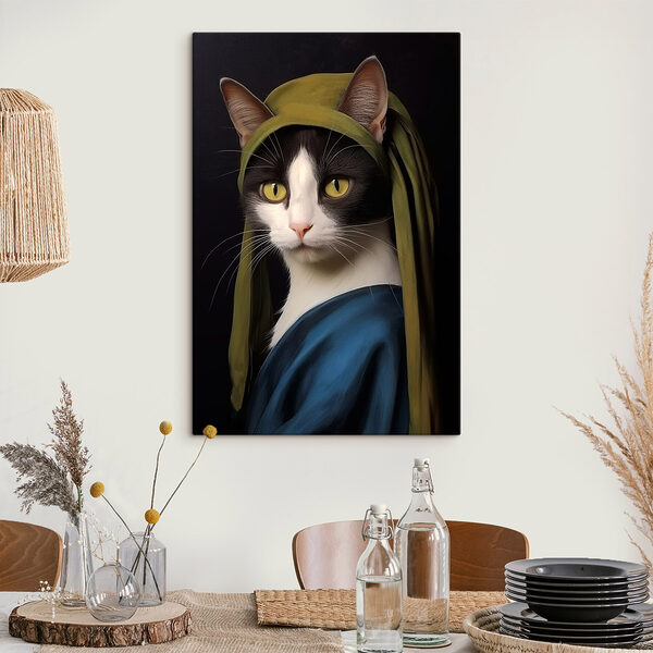 Katze mit grünem Hut Wandbilder Katze mit grünem Hut