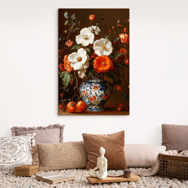 Gemälde von Blumen in einer Vase Wandbilder Gemälde von Blumen in einer Vase