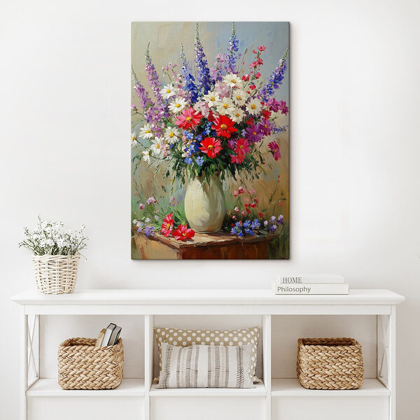 Gemälde einer Vase mit Blumen Wandbilder Gemälde einer Vase mit Blumen