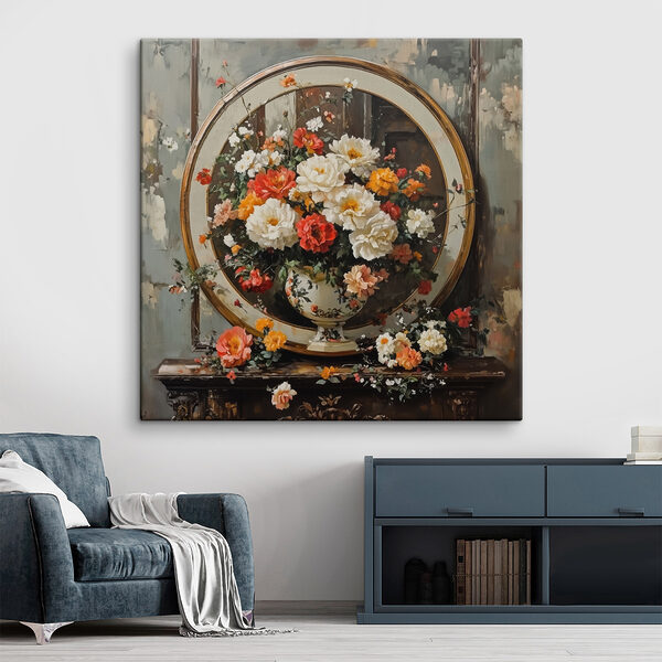 Gemälde von Blumen in einer Vase Wandbilder Gemälde von Blumen in einer Vase
