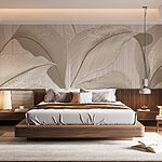 Fototapeten Natürliche Eleganz in Blattmustern