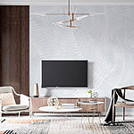 Fototapeten Weißes Muster aus Blättern