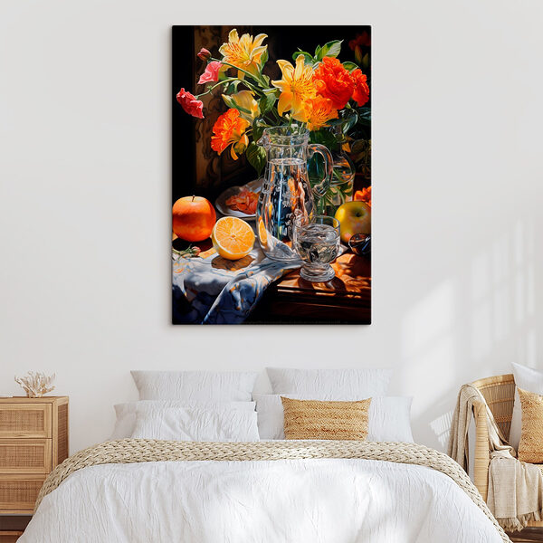 Stilleben mit Blumen und Früchten Wandbilder Stilleben mit Blumen und Früchten