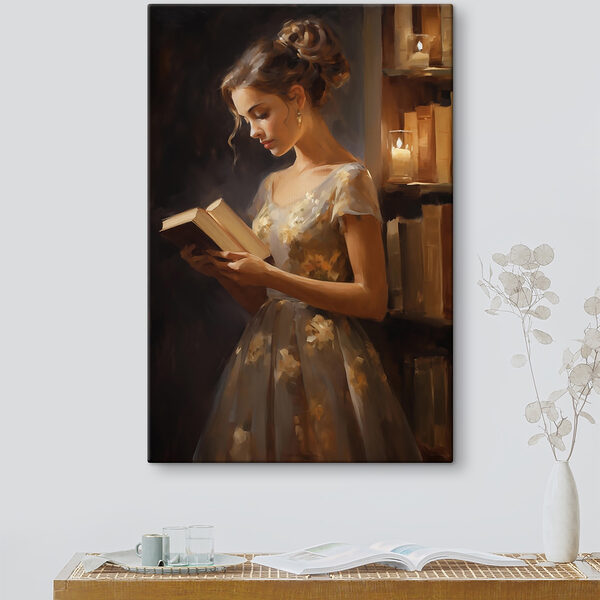 Frau liest ein Buch Wandbilder Frau liest ein Buch