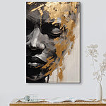 Wandbilder Ausdrucksstarkes Porträt mit kräftigen Farben