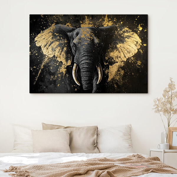 Majestätischer Elefant mit künstlerischem Flair Wandbilder Majestätischer Elefant mit künstlerischem Flair