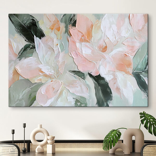Gemälde von Blumen auf einer Leinwand Wandbilder Gemälde von Blumen auf einer Leinwand