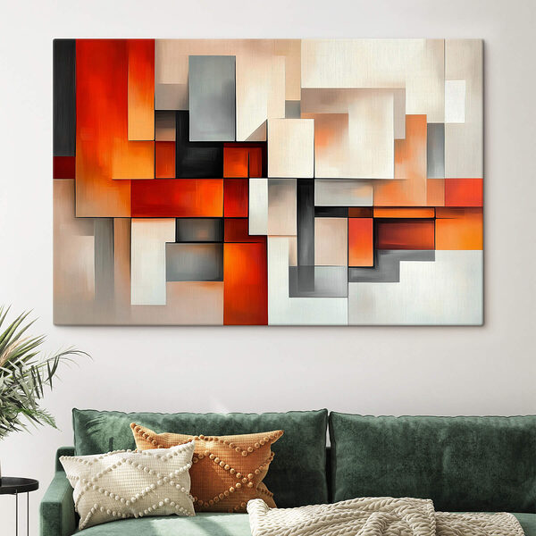 Buntes Kunstwerk aus Quadraten Wandbilder Buntes Kunstwerk aus Quadraten