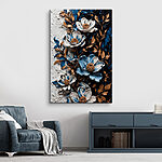 Wandbilder Malerei von Blumen und Blättern