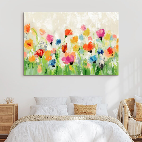 Gemälde von Blumen auf weißem Hintergrund Wandbilder Gemälde von Blumen auf weißem Hintergrund