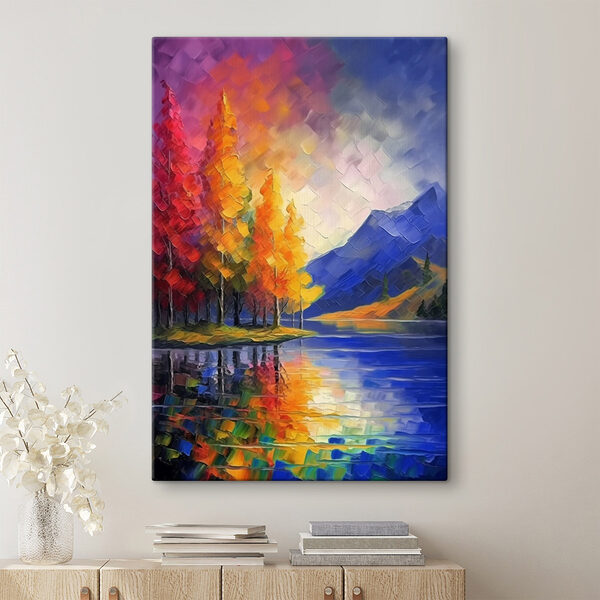 Gemälde einer bunten Landschaft Wandbilder Gemälde einer bunten Landschaft