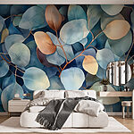 Fototapeten Gruppe von Blättern auf einer Fläche