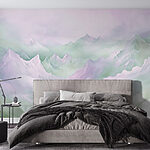 Fototapeten Bergkette mit Wolken