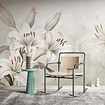 Fototapeten Zarte Lilien in sanften Farbtönen